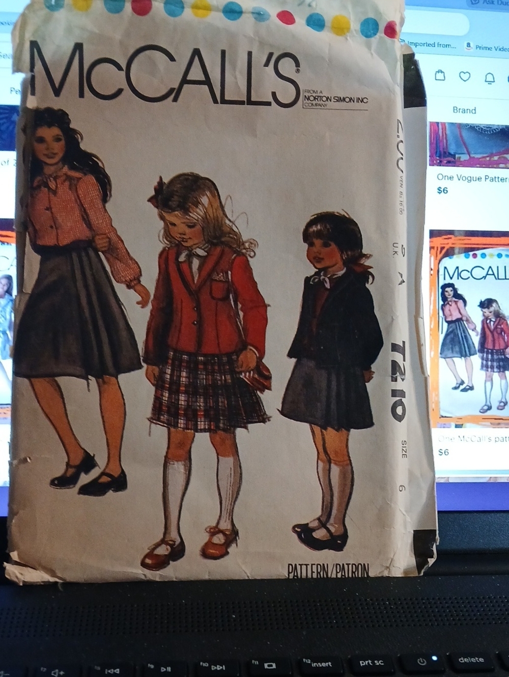 One McCall's pattern #7210 Cut and in good order.